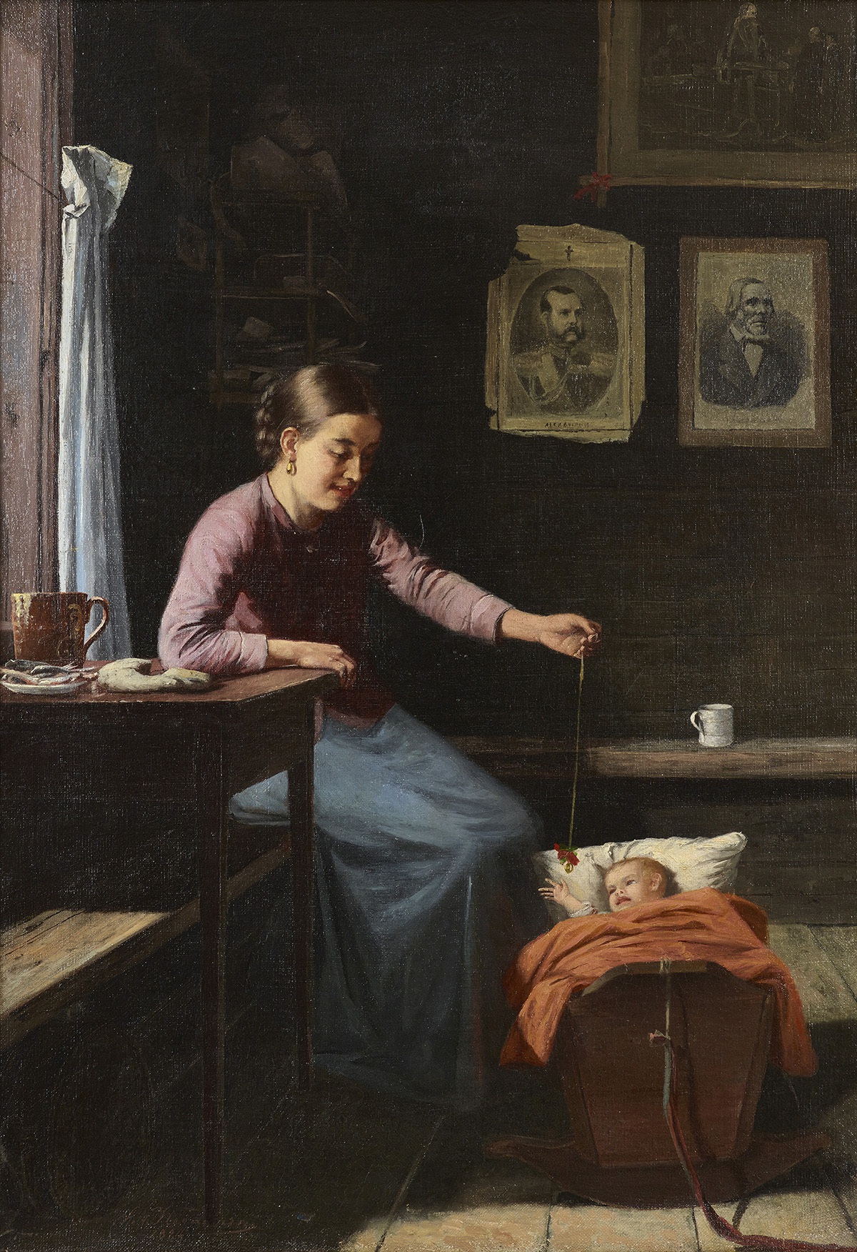 In a cradle 1884